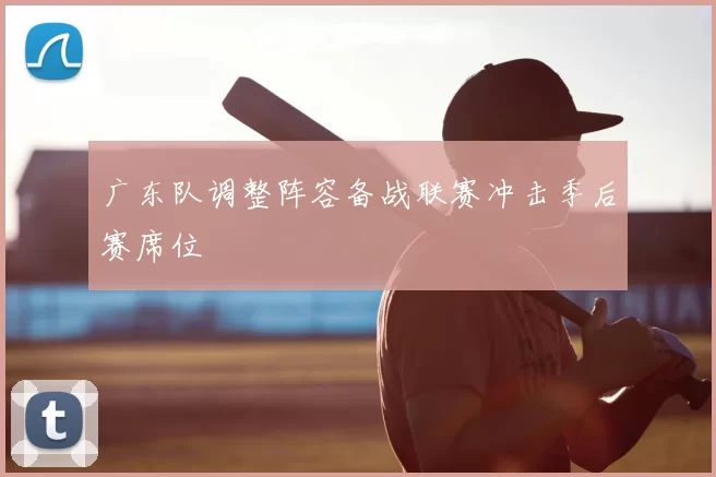 广东队调整阵容备战联赛冲击季后赛席位